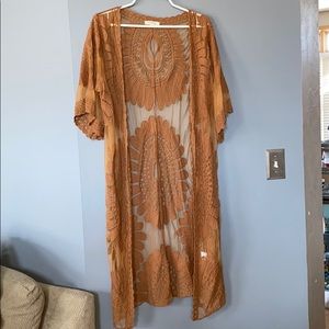 Francescas Rust colored detailed kimono. Small.